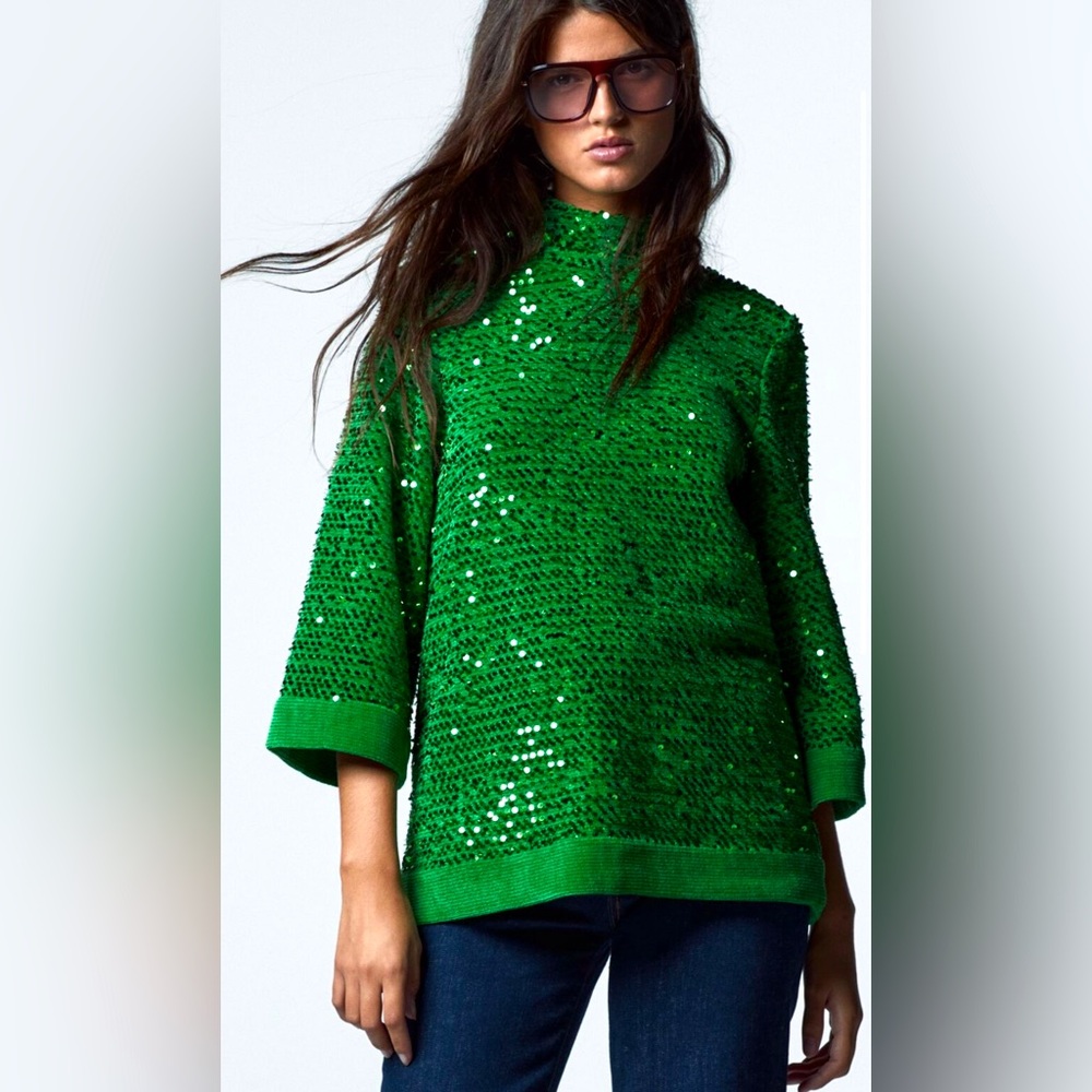 Sequin sweater top